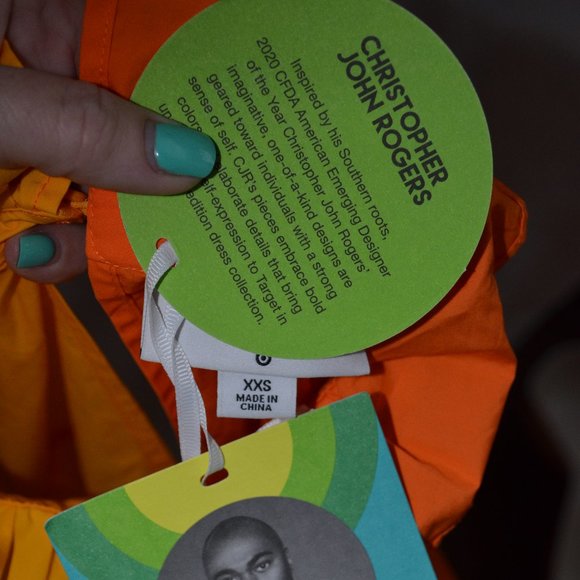 NWT XXS  Christopher John Rogers Yellow Orange Sleeveless Maxi Dress - Picture 7 of 8